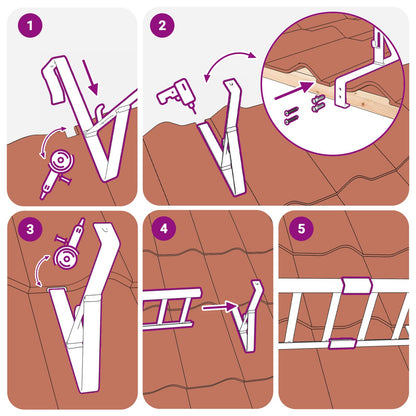 Guardia per neve sul tetto Nero 100 x 29,5 x 34,5 cm Acciaio | homemem39