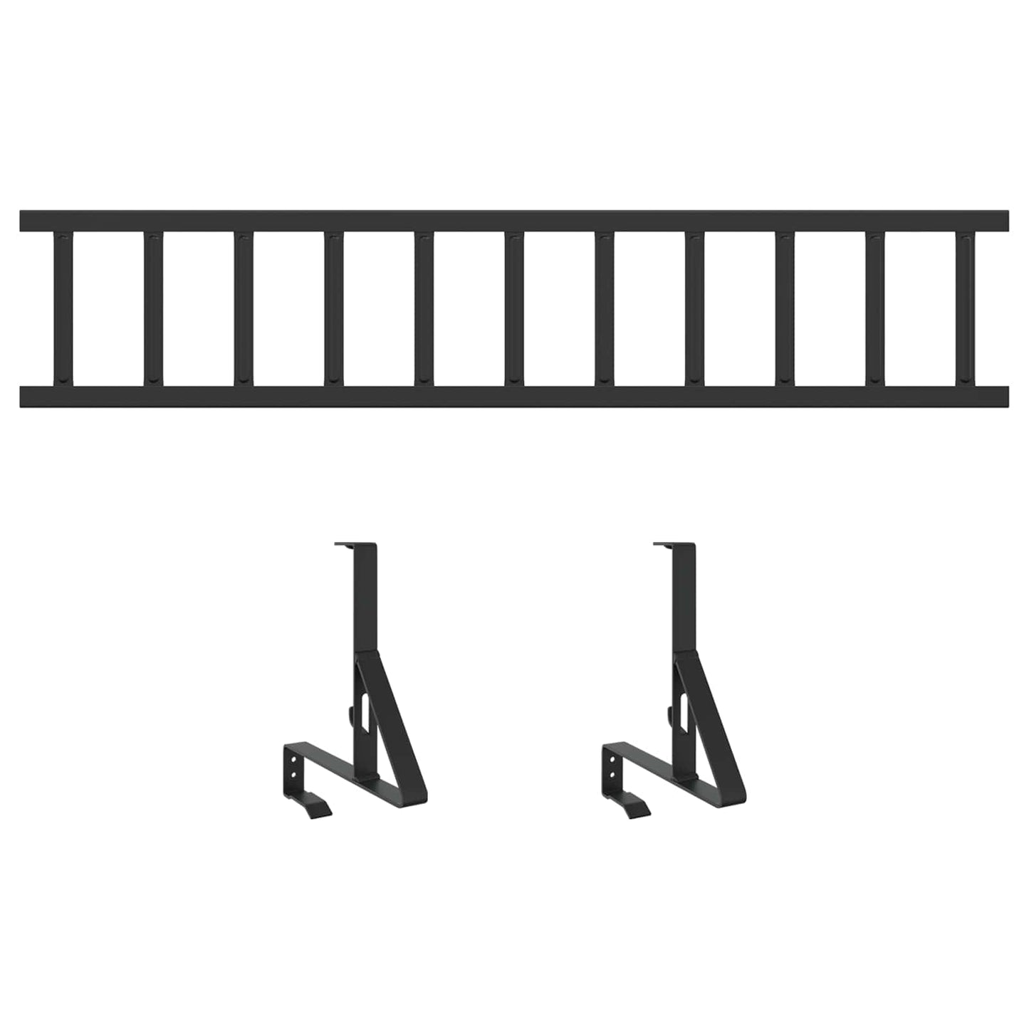 Guardia per neve sul tetto Nero 100 x 29,5 x 34,5 cm Acciaio | homemem39