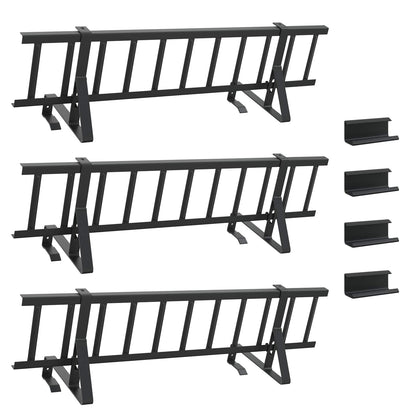Guardia per neve sul tetto Nero 300 x 29,5 x 34,5 cm Acciaio