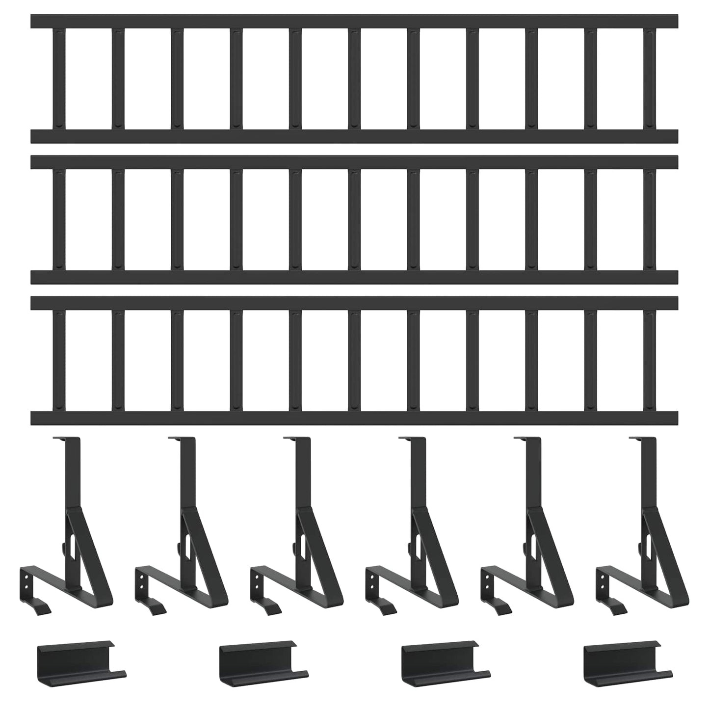 Guardia per neve sul tetto Nero 300 x 29,5 x 34,5 cm Acciaio