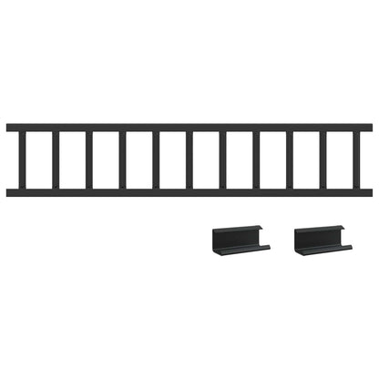 Guardia per neve sul tetto Nero 100 x 2,5 x 20 cm Acciaio