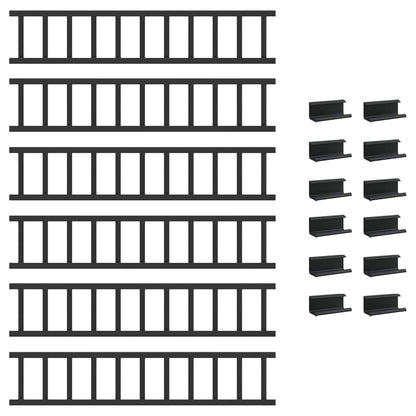 Guardia per neve sul tetto Nero 600 x 2,5 x 20 cm Acciaio | homemem39