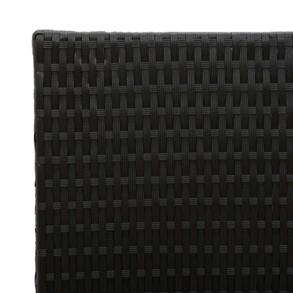 Vasetto alto Nero 55 x 22 x 70 cm polyrattan | homemem39