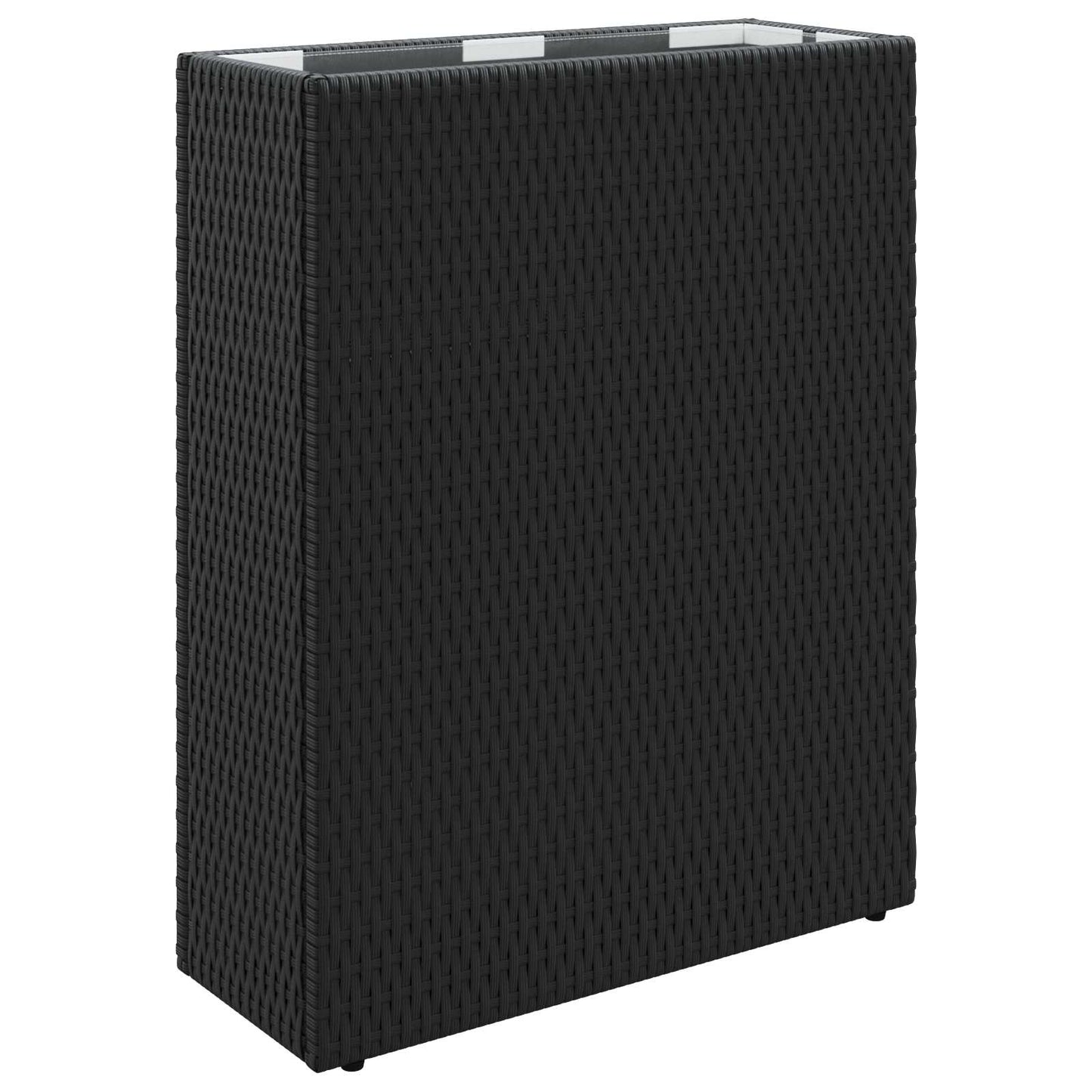Vasetto alto Nero 55 x 22 x 70 cm polyrattan | homemem39