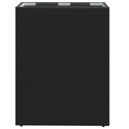 Vasetto alto Nero 55 x 22 x 70 cm polyrattan | homemem39