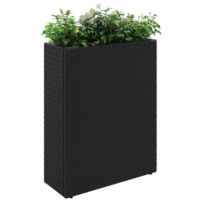 Vasetto alto Nero 55 x 22 x 70 cm polyrattan