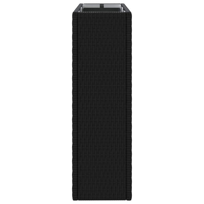 Vasetto alto Nero 55 x 22 x 70 cm polyrattan | homemem39