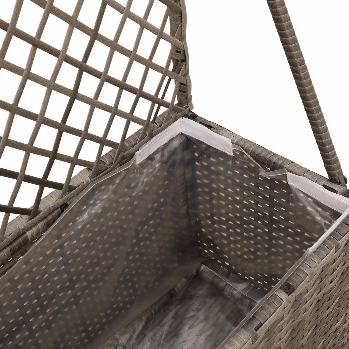 Vaso da Giardino con Trellis Grigio 70 x 30 x 135 cm polyrattan | homemem39