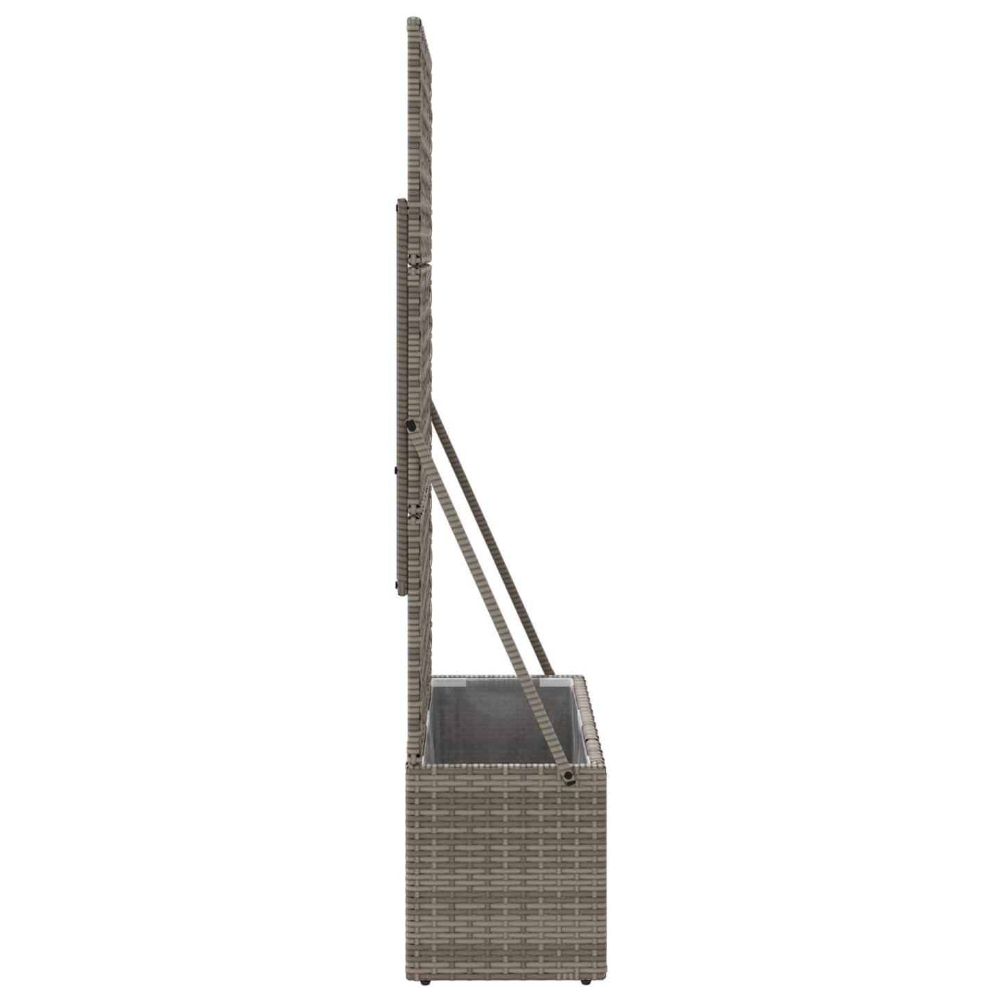 Vaso da Giardino con Trellis Grigio 70 x 30 x 135 cm polyrattan | homemem39