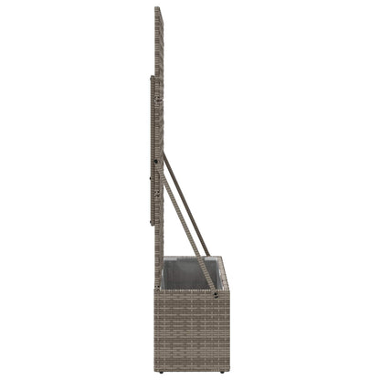 Vaso da Giardino con Trellis Grigio 70 x 30 x 135 cm polyrattan