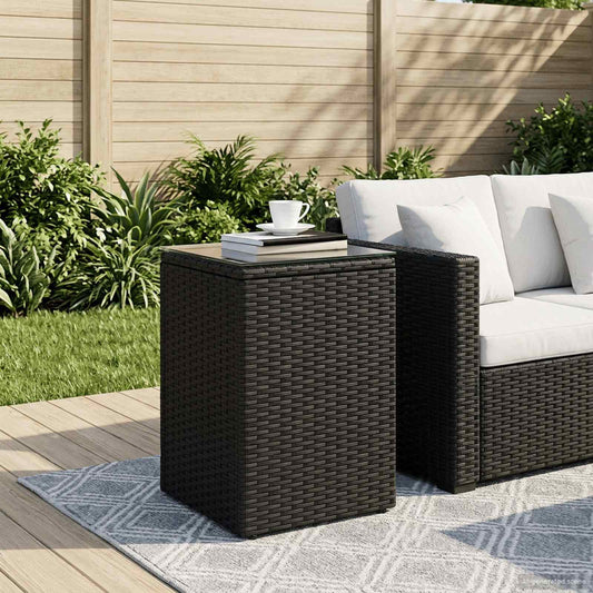 Tavolo laterale Nero polyrattan | homemem39