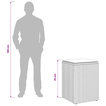 Tavolo laterale Nero polyrattan | homemem39