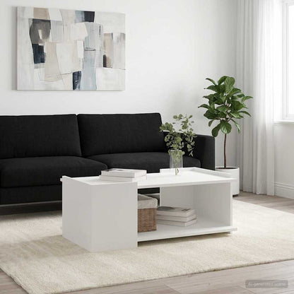 Tavolino da salotto Bianco 90 x 50 x 33 cm Legno ingegnerizzato