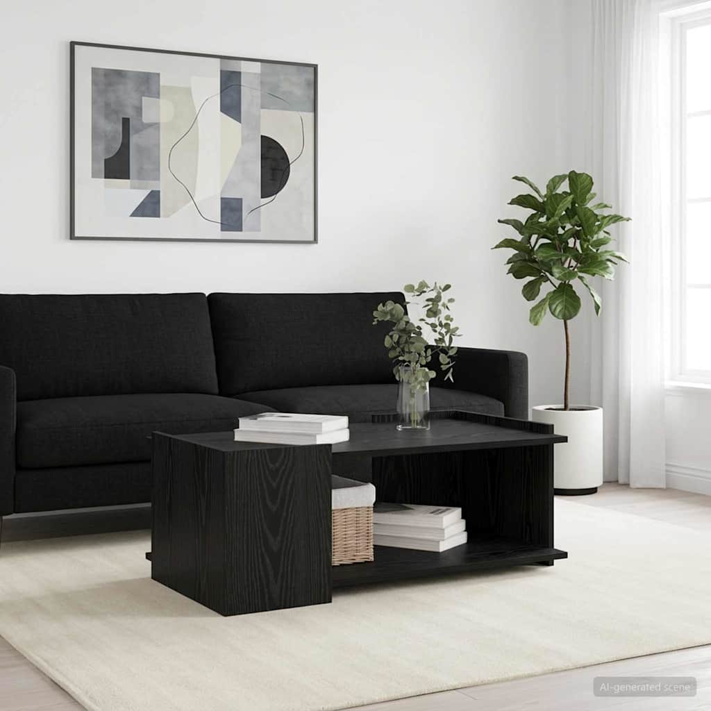 Tavolino da salotto Rovere Nero 90 x 50 x 33 cm | homemem39