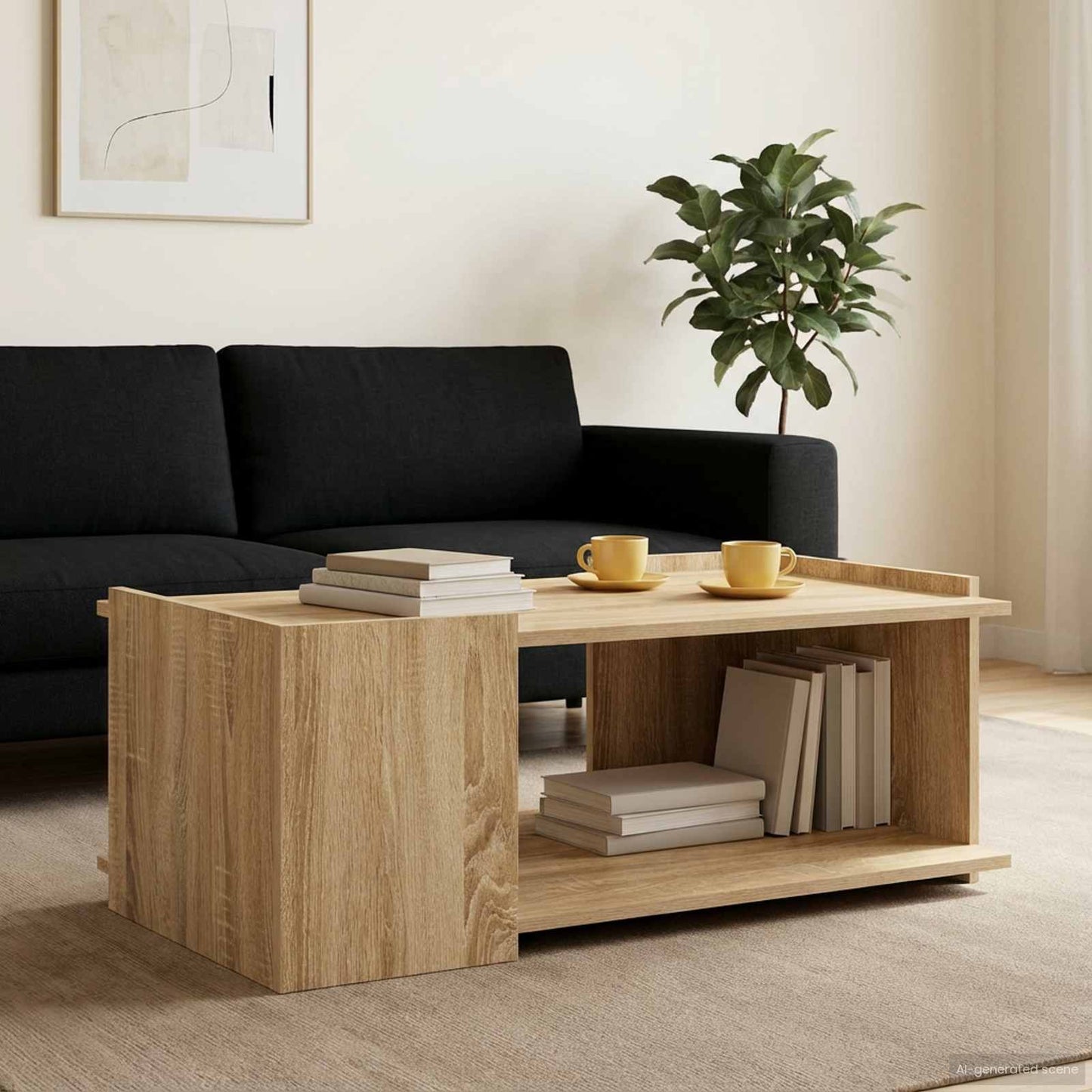 Tavolino da salotto Rovere Sonoma 90 x 50 x 33 cm