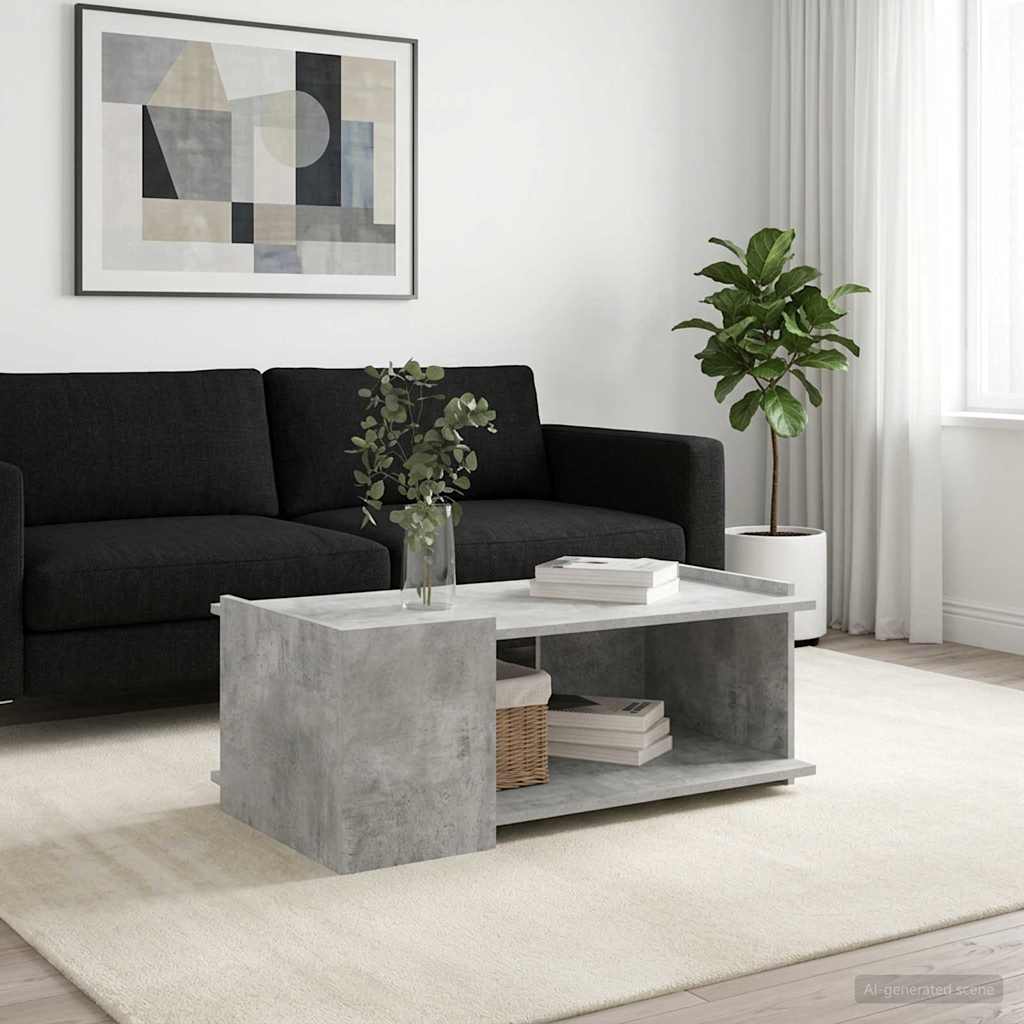 Tavolino da salotto Grigio Cemento 90 x 50 x 33 cm