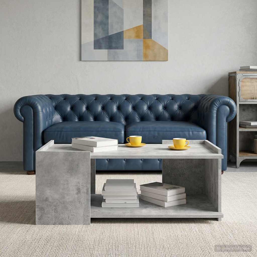 Tavolino da salotto Grigio Cemento 90 x 50 x 33 cm