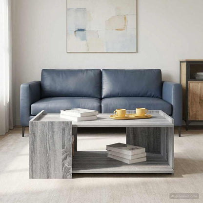 Tavolino da salotto Grigio Sonoma 90 x 50 x 33 cm | homemem39