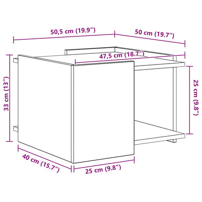 Tavolino da salotto Rovere Sonoma 50,5 x 50 x 33 cm