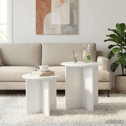 Set tavolini 2 pz Ø 45 x 45 cm Legno ingegnerizzato