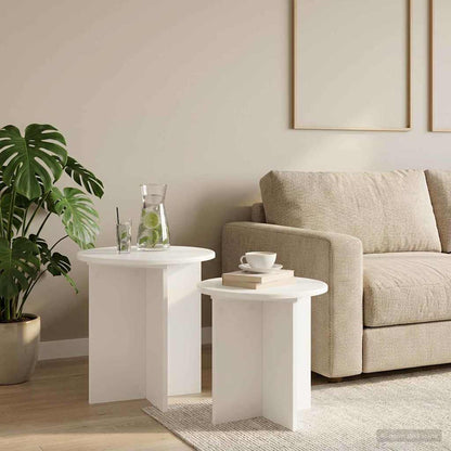 Set tavolini 2 pz Ø 45 x 45 cm Legno ingegnerizzato