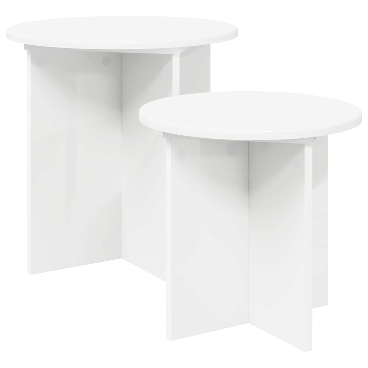 Set tavolini 2 pz Ø 45 x 45 cm Legno ingegnerizzato