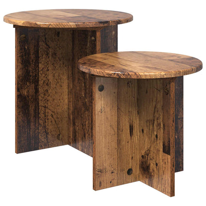 Set tavolini 2 pcs Legno antico Legno ingegnerizzato | homemem39