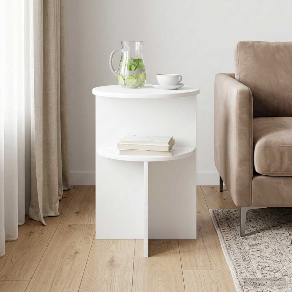 Tavolo laterale Bianco Ø 39,5 x 55 cm Legno ingegnerizzato