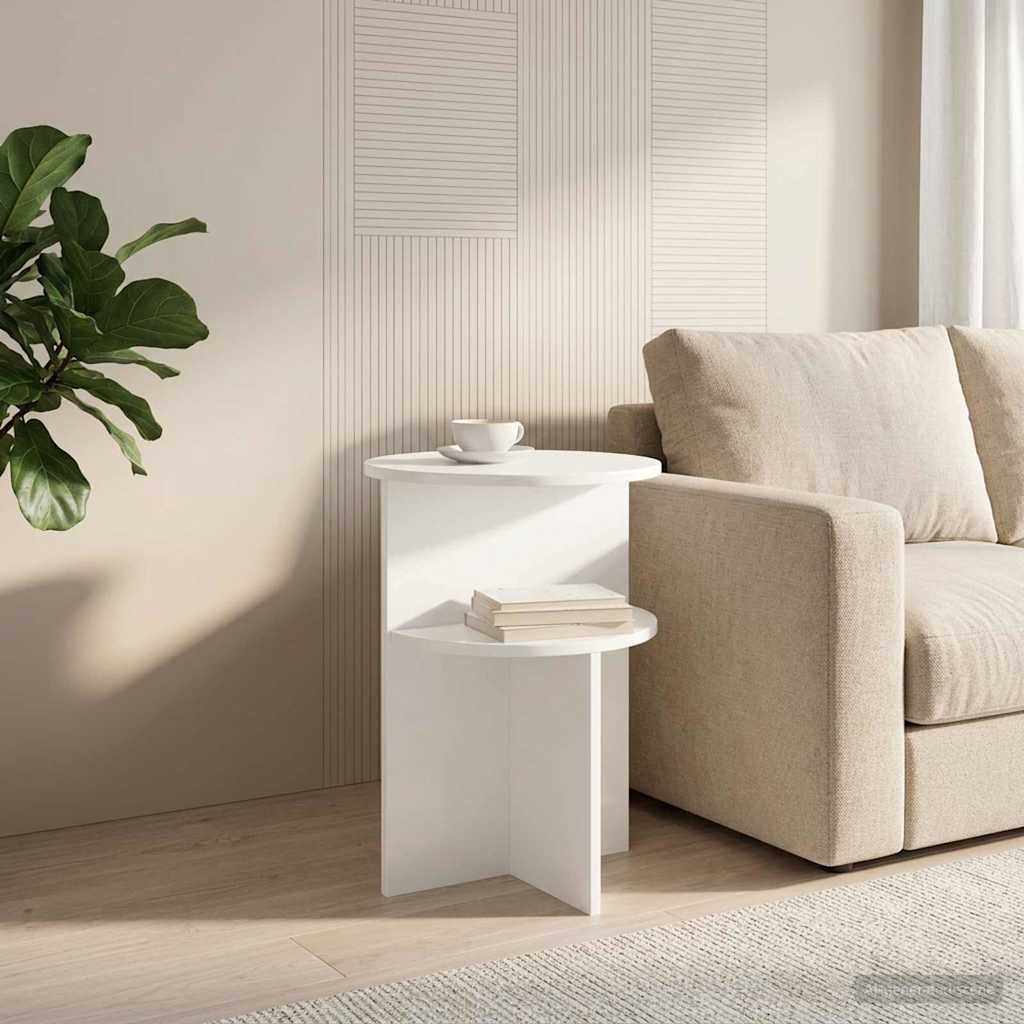 Tavolo laterale Bianco Ø 39,5 x 55 cm Legno ingegnerizzato