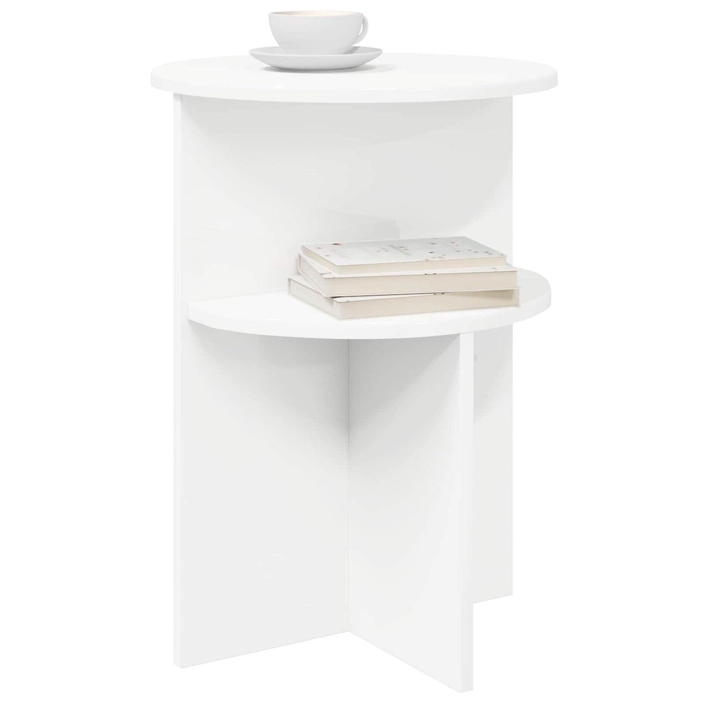 Tavolo laterale Bianco Ø 39,5 x 55 cm Legno ingegnerizzato