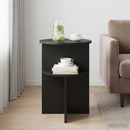 Tavolo laterale Rovere Nero Ø 39,5 x 55 cm Legno ingegnerizzato