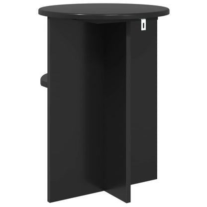 Tavolo laterale Rovere Nero Ø 39,5 x 55 cm Legno ingegnerizzato