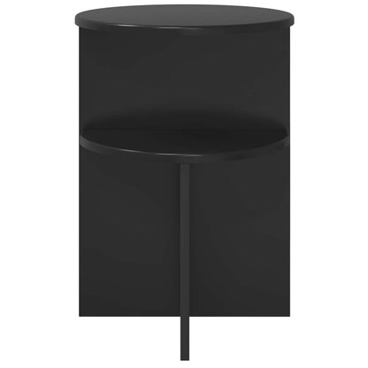 Tavolo laterale Rovere Nero Ø 39,5 x 55 cm Legno ingegnerizzato