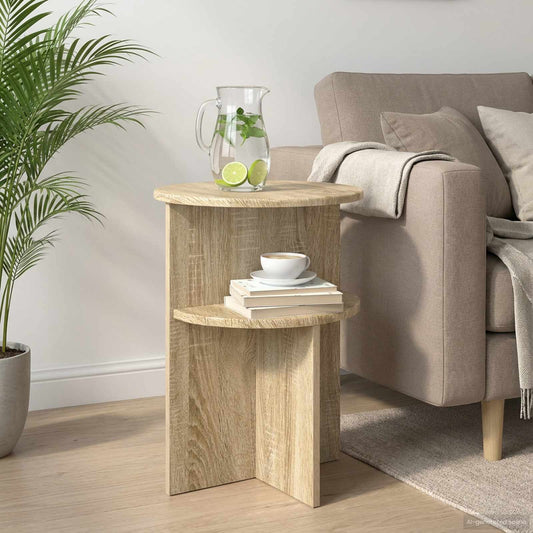Tavolo laterale con archiviazione Rovere Sonoma Ø 39,5 x 55 cm | homemem39