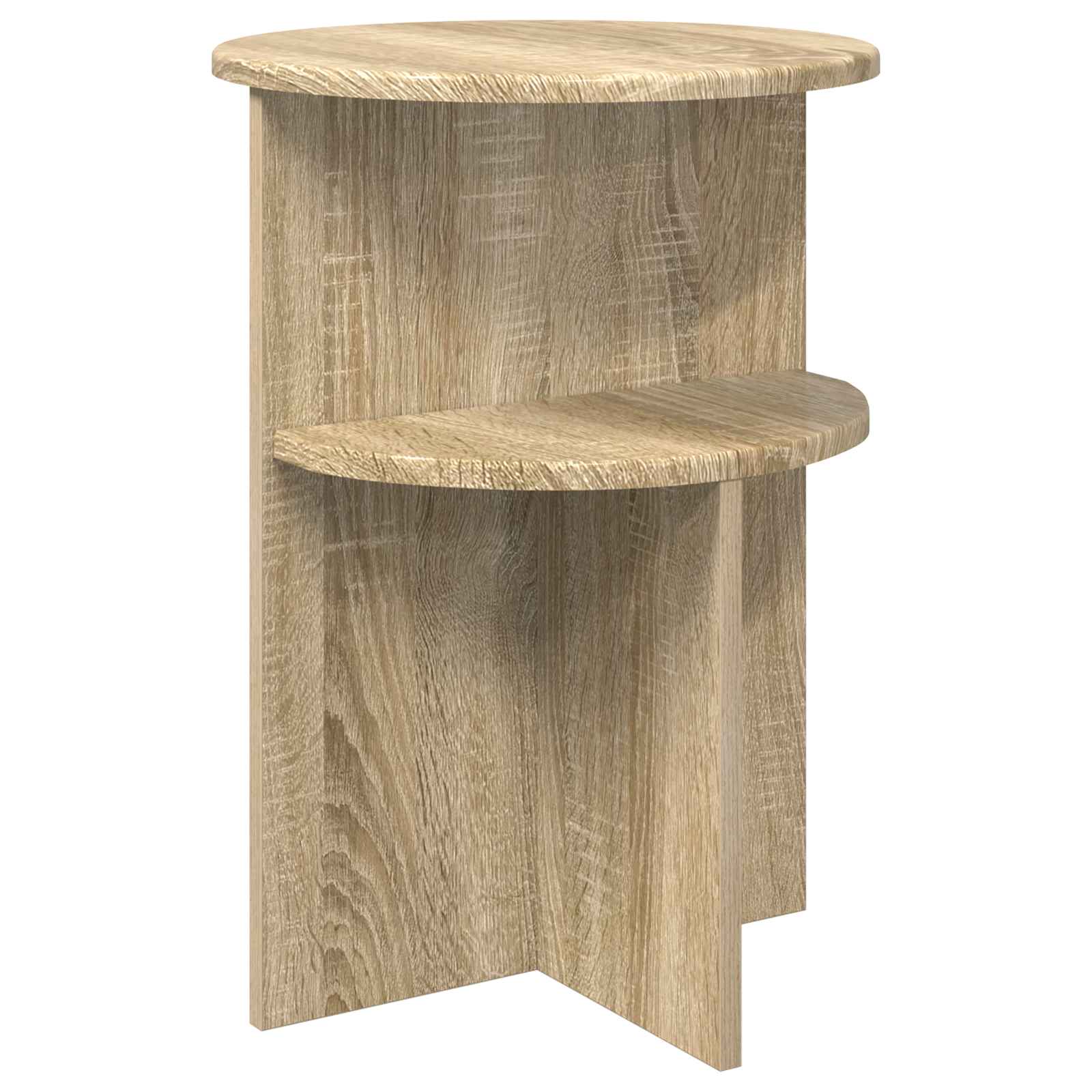 Tavolo laterale con archiviazione Rovere Sonoma Ø 39,5 x 55 cm | homemem39