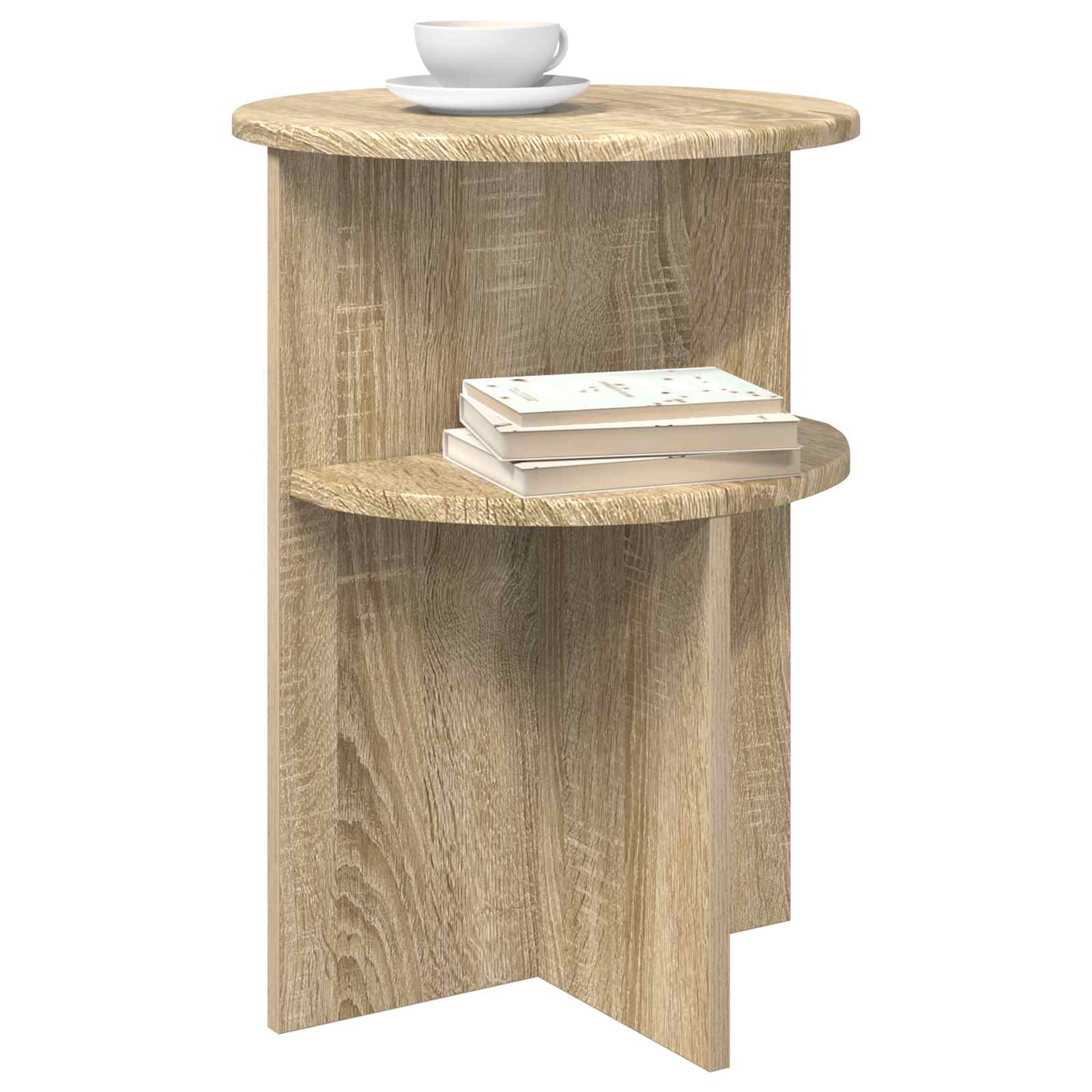 Tavolo laterale con archiviazione Rovere Sonoma Ø 39,5 x 55 cm | homemem39