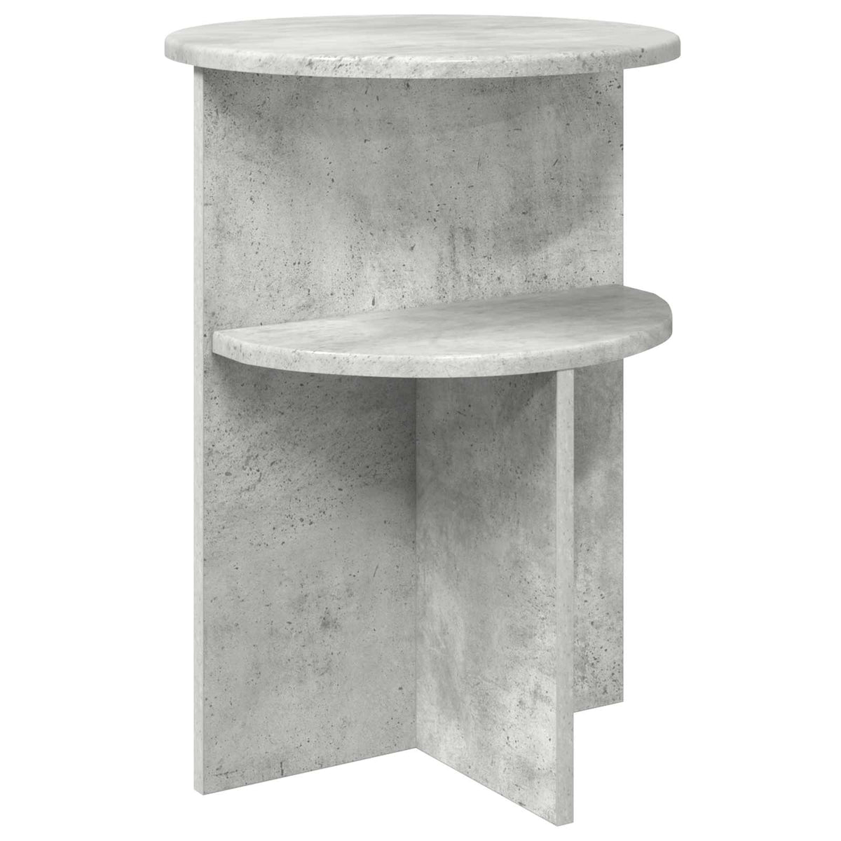 Tavolo laterale con archiviazione Grigio Cemento Ø 39,5 x 55 cm