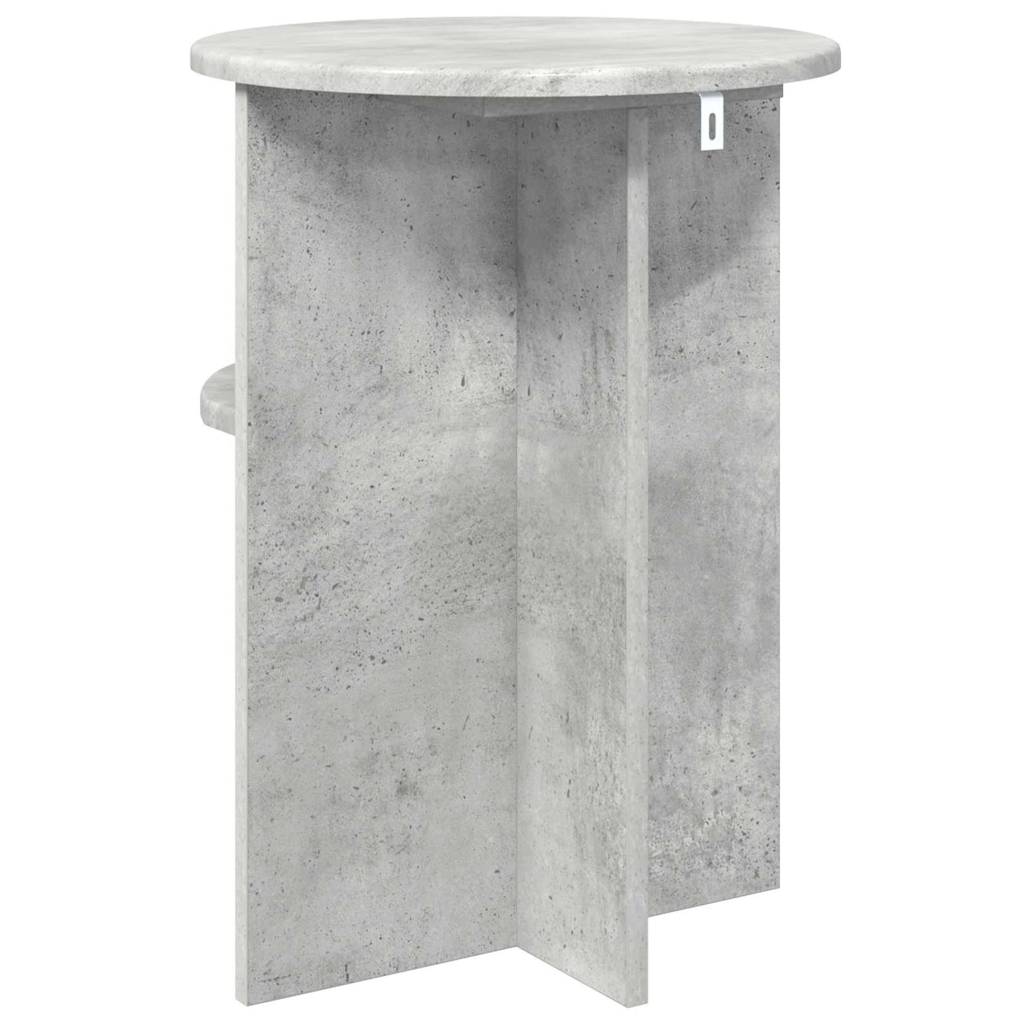 Tavolo laterale con archiviazione Grigio Cemento Ø 39,5 x 55 cm