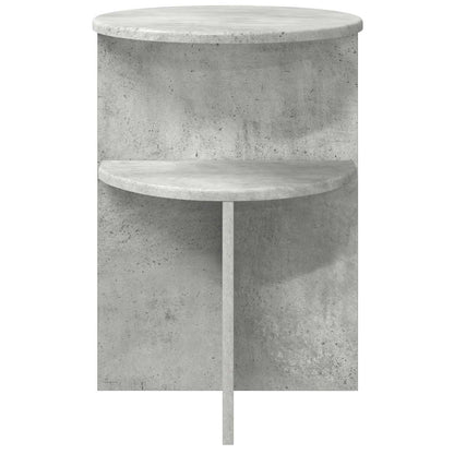 Tavolo laterale con archiviazione Grigio Cemento Ø 39,5 x 55 cm