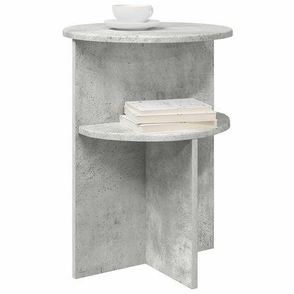 Tavolo laterale con archiviazione Grigio Cemento Ø 39,5 x 55 cm