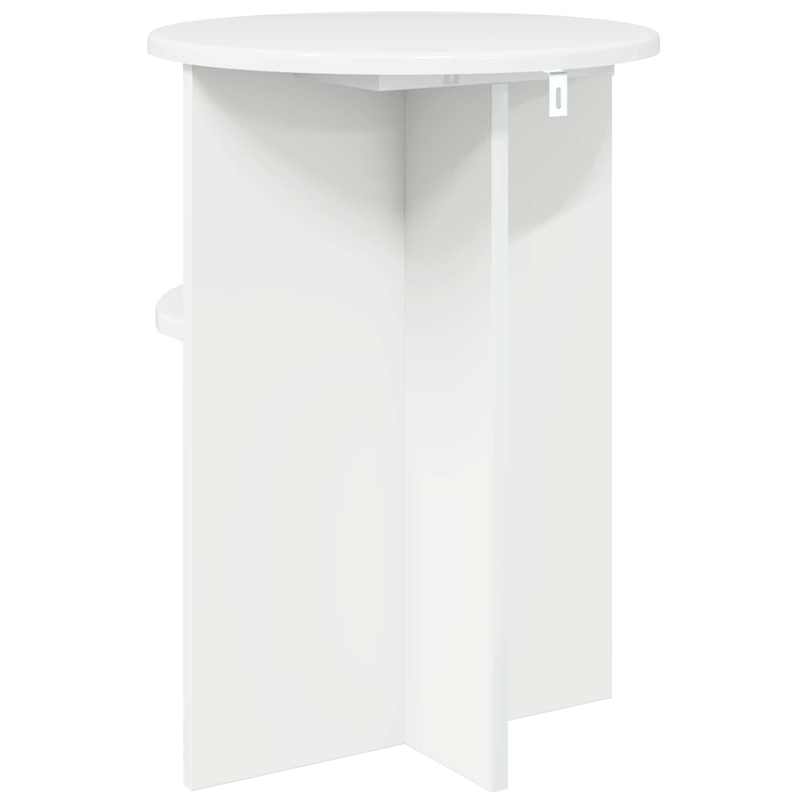 Tavolo laterale con archiviazione Bianco Lucido Ø 39,5 x 55 cm | homemem39