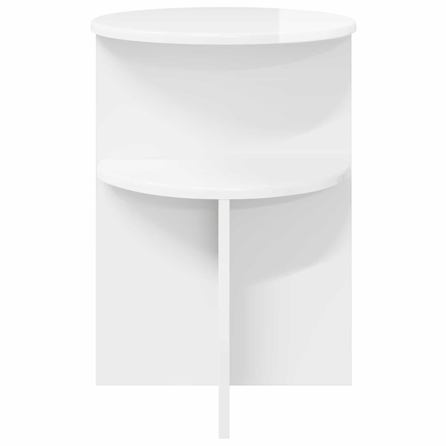 Tavolo laterale con archiviazione Bianco Lucido Ø 39,5 x 55 cm | homemem39