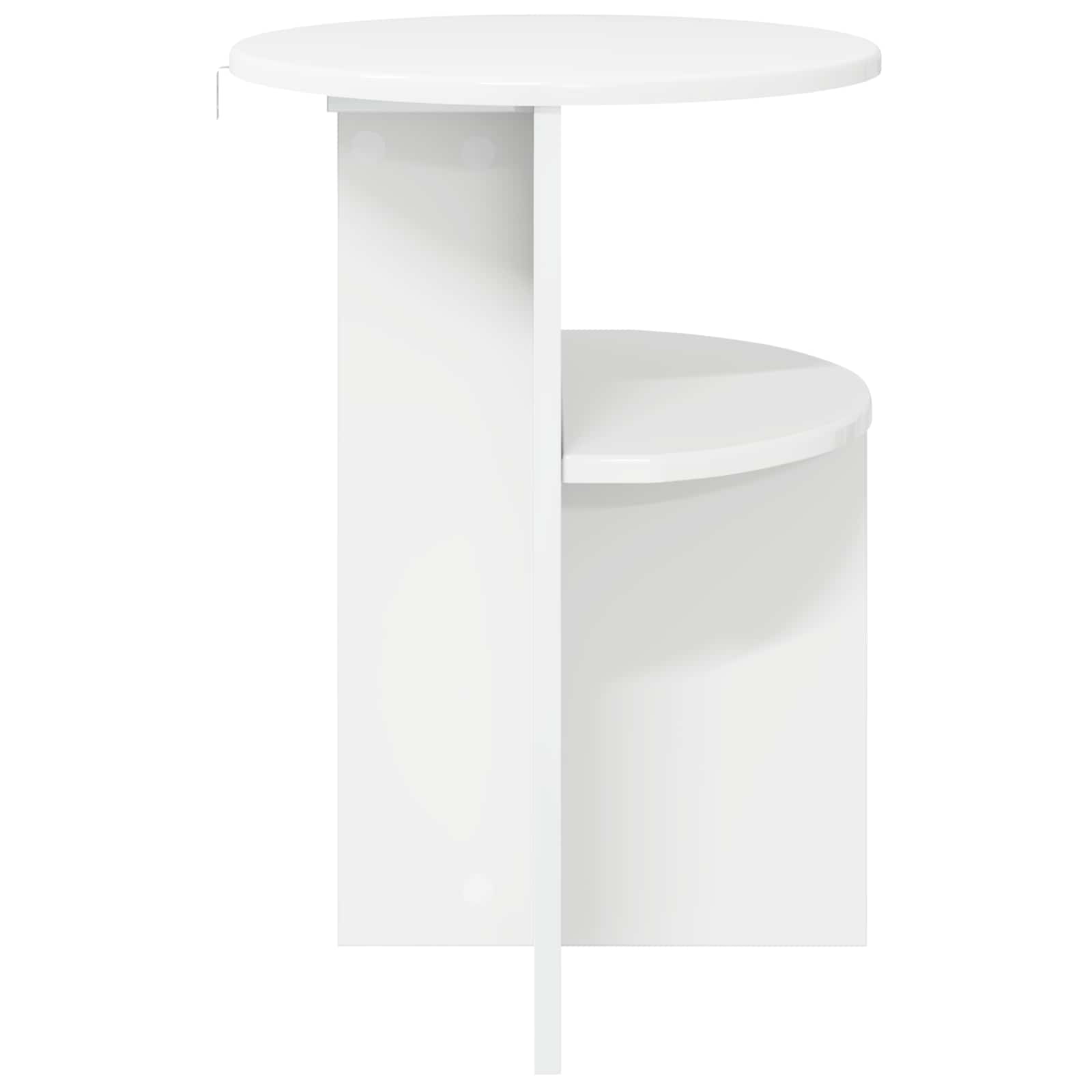 Tavolo laterale con archiviazione Bianco Lucido Ø 39,5 x 55 cm | homemem39