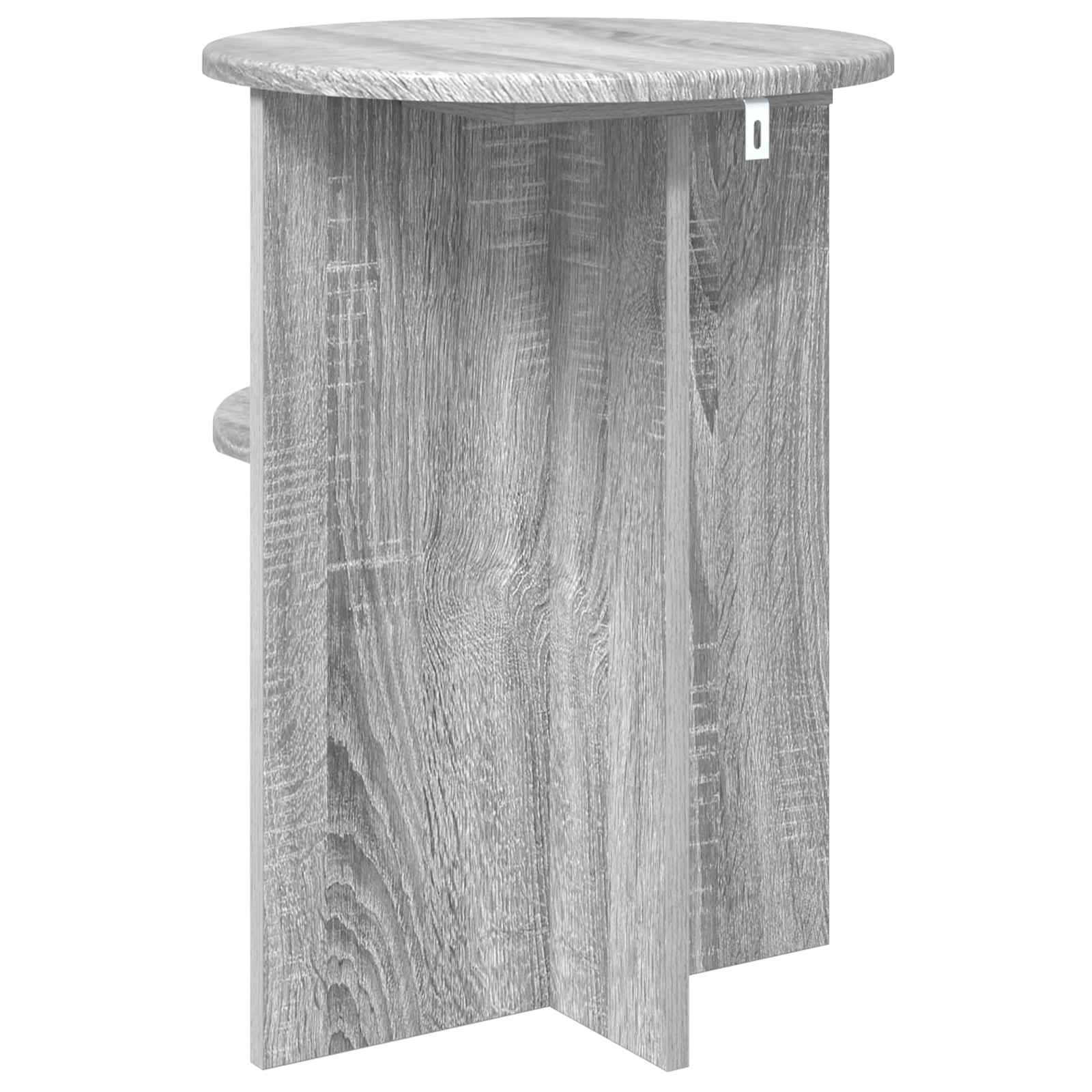 Tavolo laterale con archiviazione Grigio Sonoma Ø 39,5 x 55 cm | homemem39