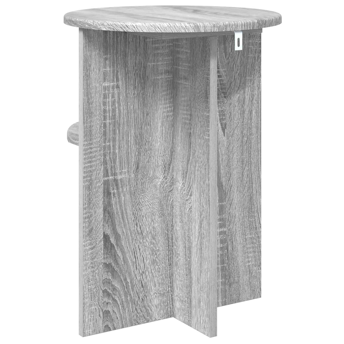 Tavolo laterale con archiviazione Grigio Sonoma Ø 39,5 x 55 cm