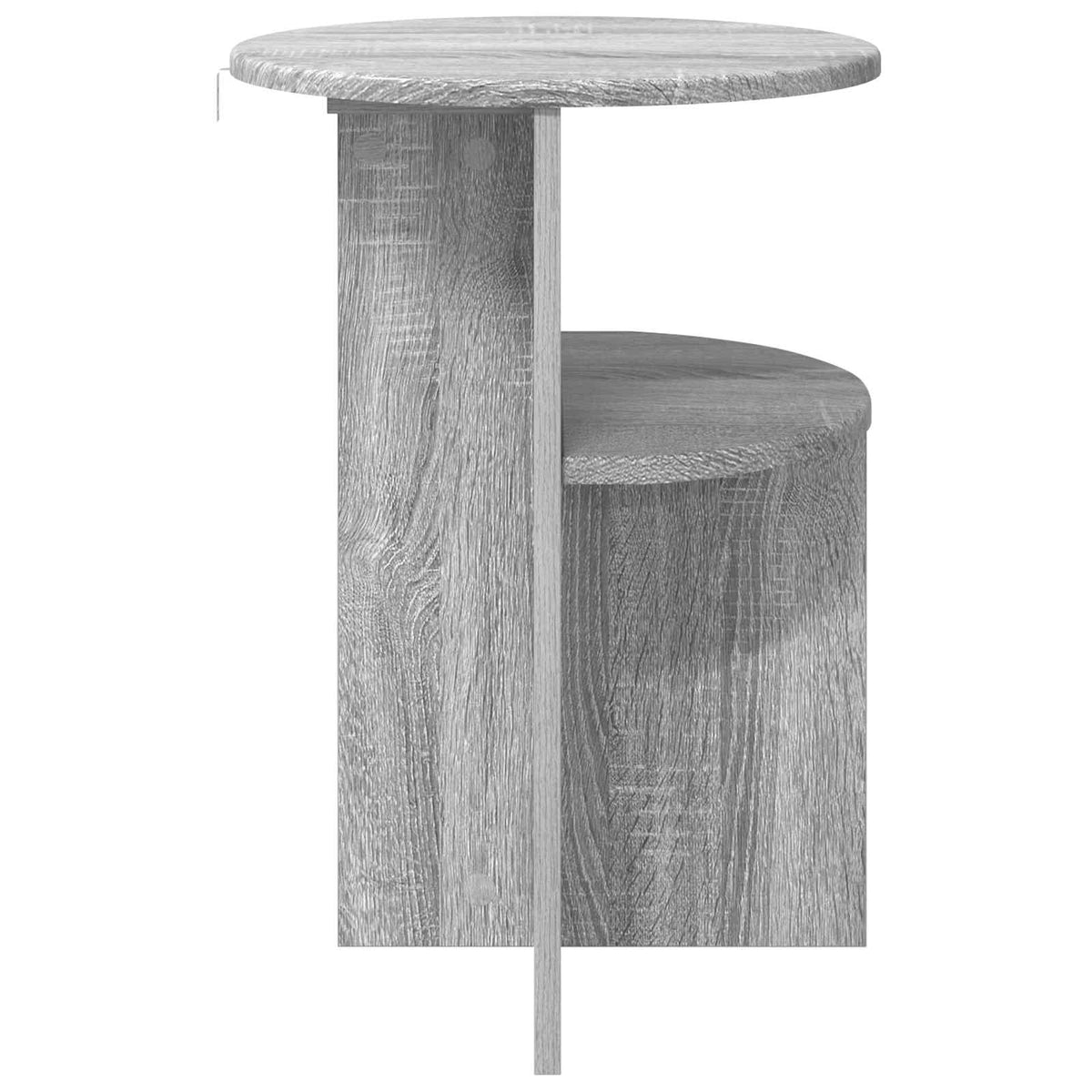 Tavolo laterale con archiviazione Grigio Sonoma Ø 39,5 x 55 cm