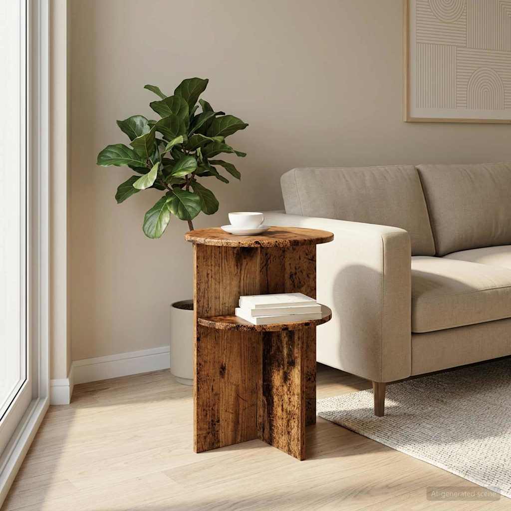 Tavolo laterale con archiviazione Legno antico Ø 39,5 x 55 cm | homemem39