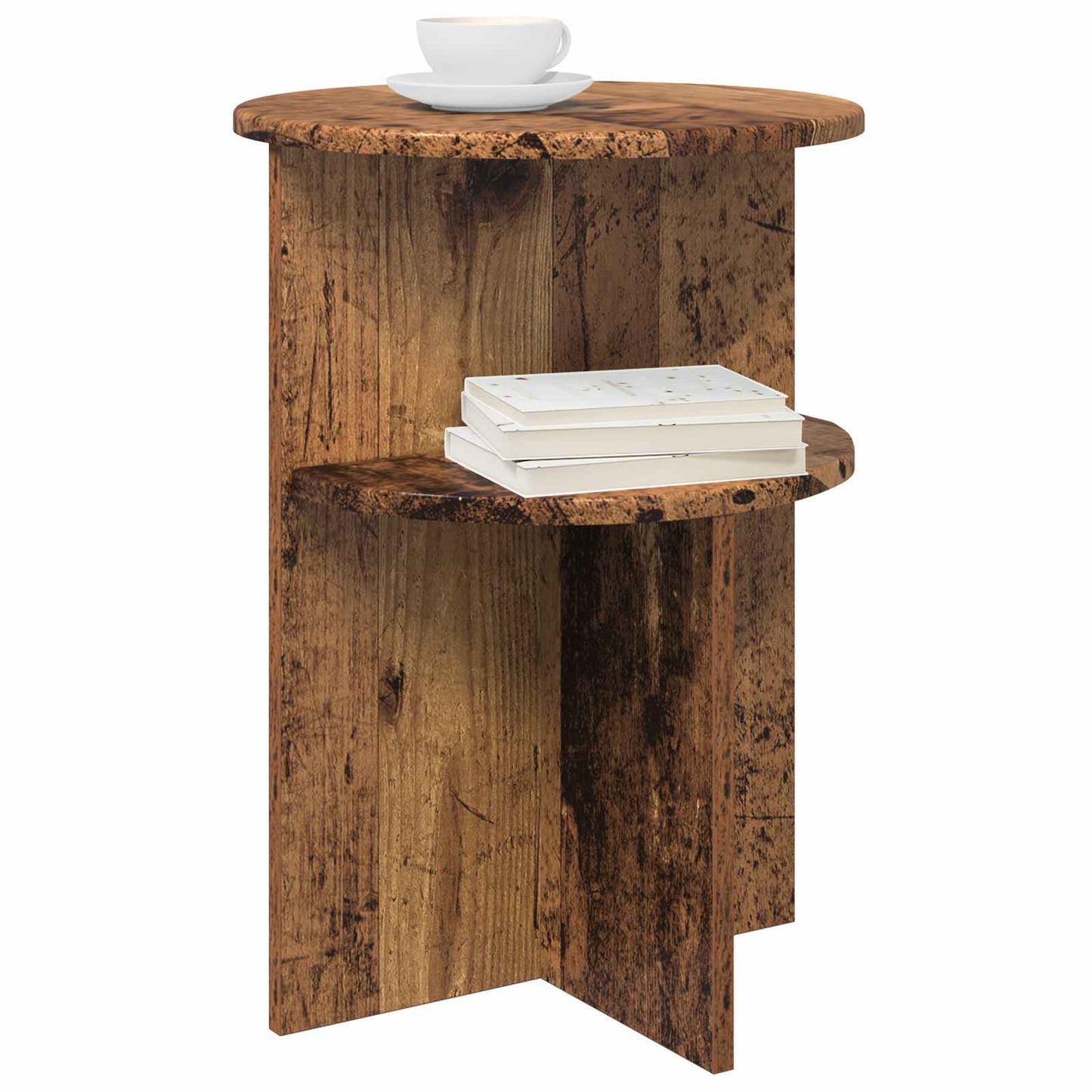 Tavolo laterale con archiviazione Legno antico Ø 39,5 x 55 cm | homemem39