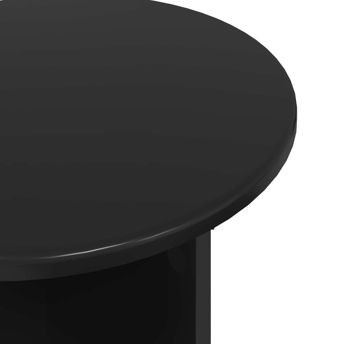 Set tavolini 2 pz Rovere Nero Ø 45 x 35 cm Legno ingegnerizzato