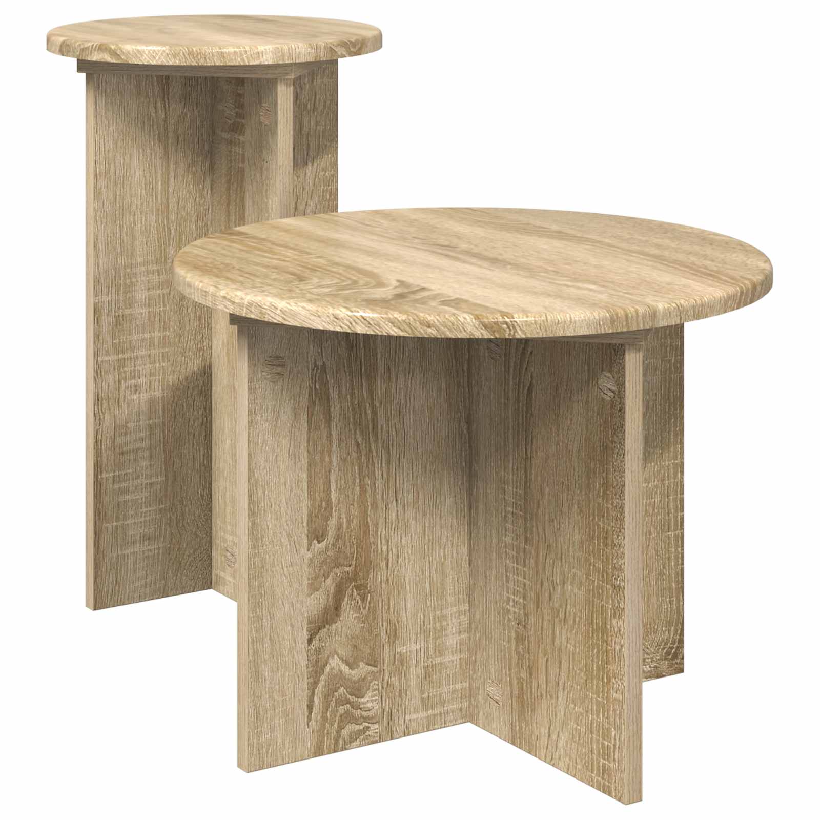 Set tavolini 2 pcs Rovere Sonoma Legno ingegnerizzato | homemem39